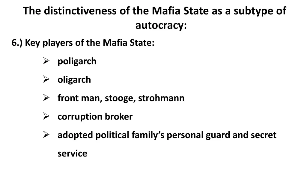 the distinctiveness of the mafia state 2