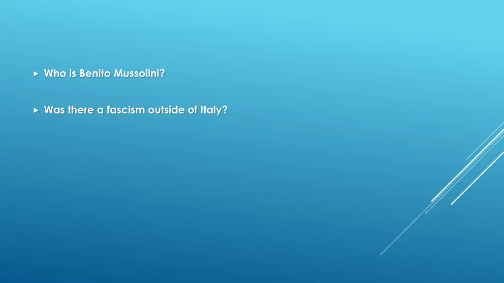 who is benito mussolini
