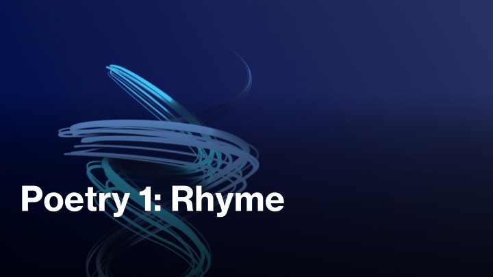 poetry 1 rhyme