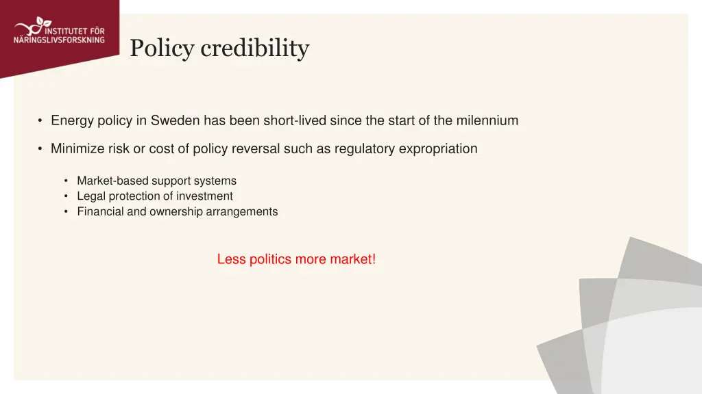 policy credibility