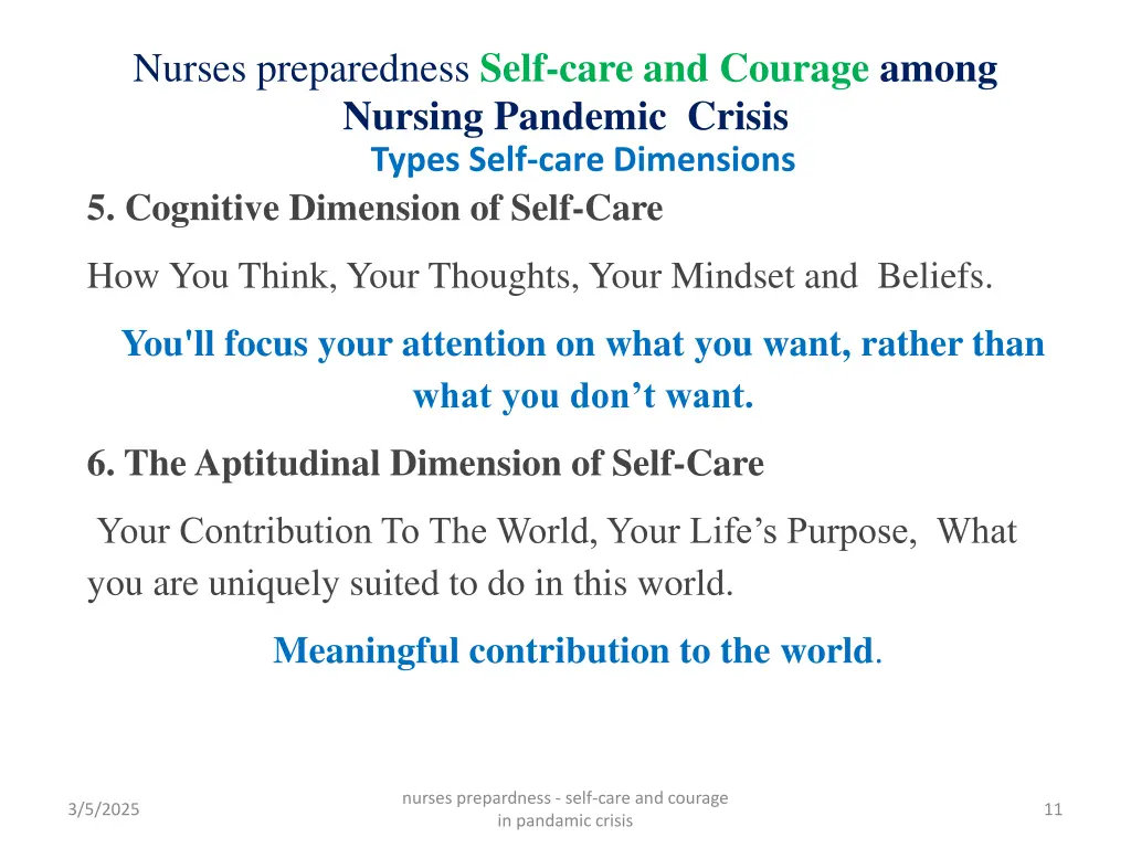 nurses preparedness self care and courage among 1