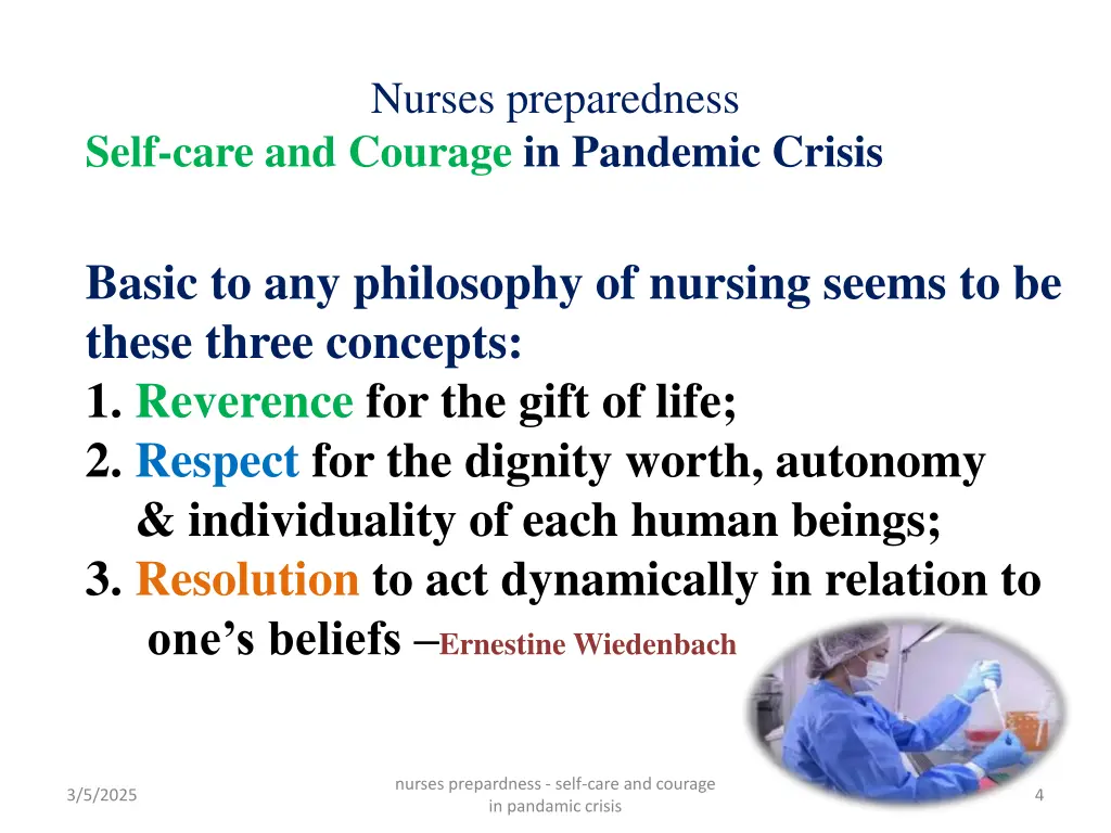 nurses preparedness self care and courage