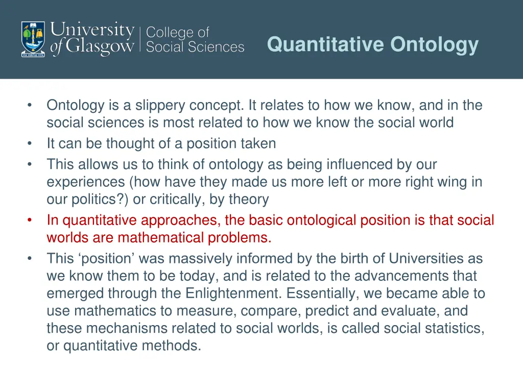 quantitative ontology