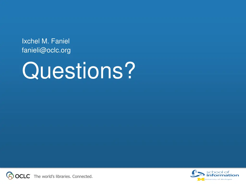 ixchel m faniel fanieli@oclc org