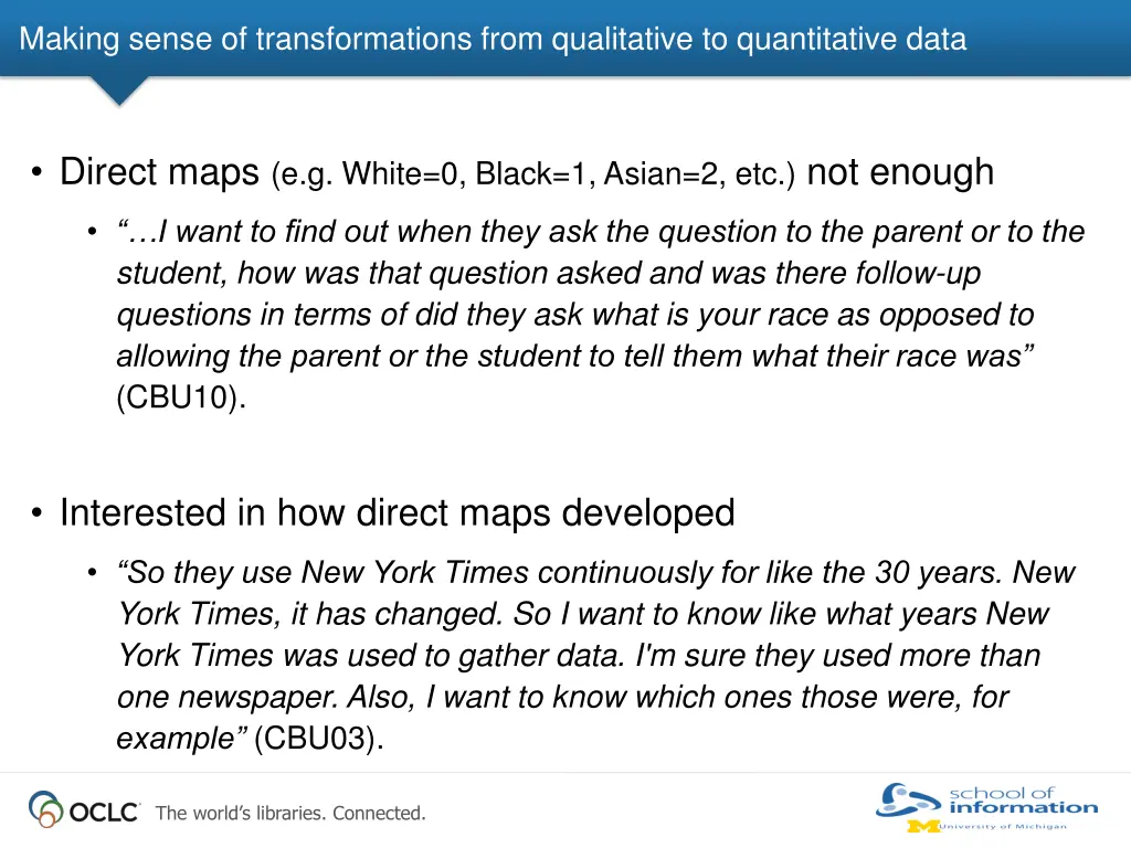 making sense of transformations from qualitative