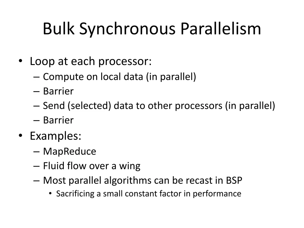 bulk synchronous parallelism
