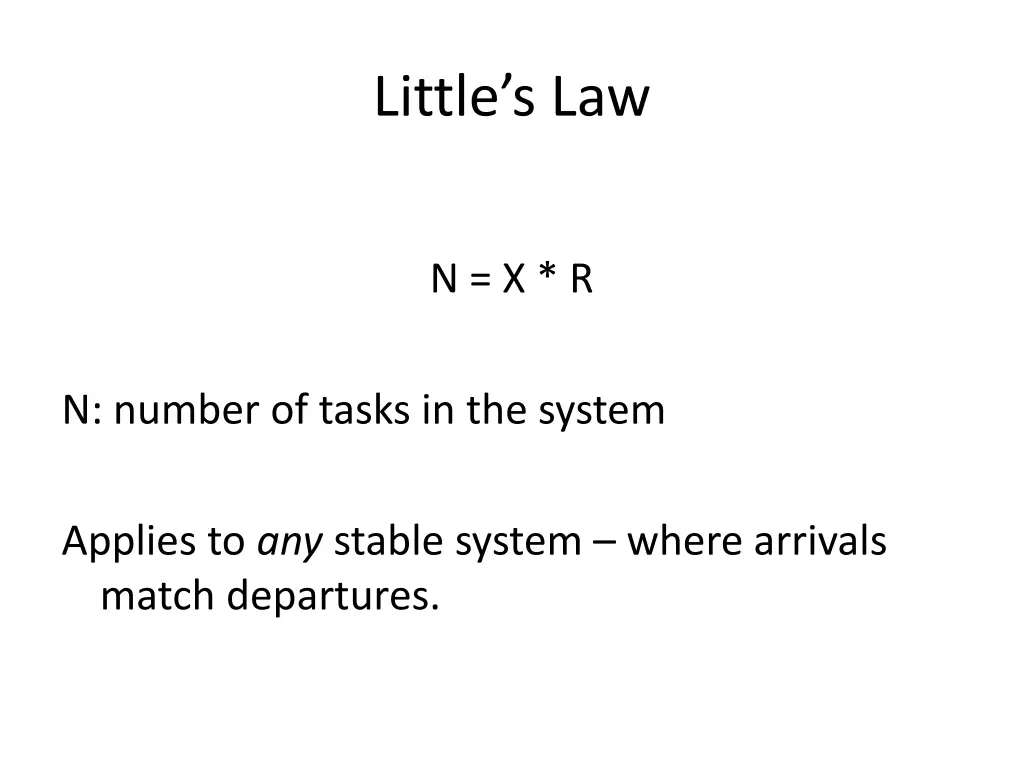 little s law