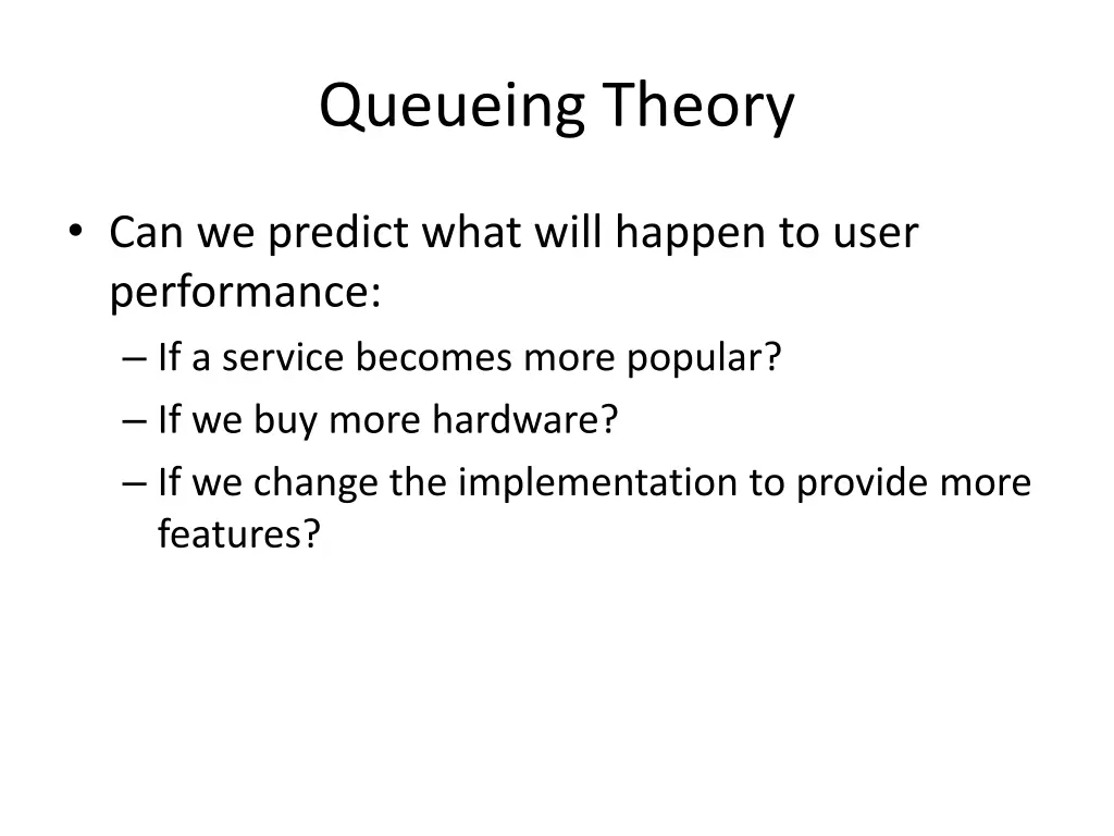 queueing theory