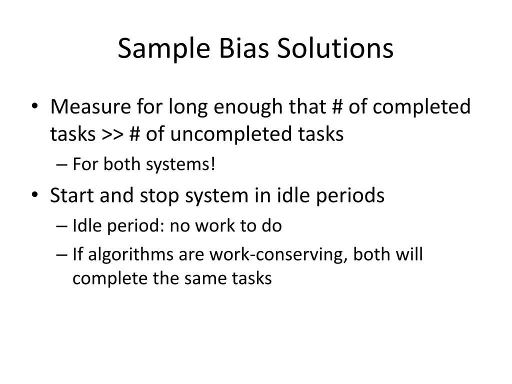 sample bias solutions