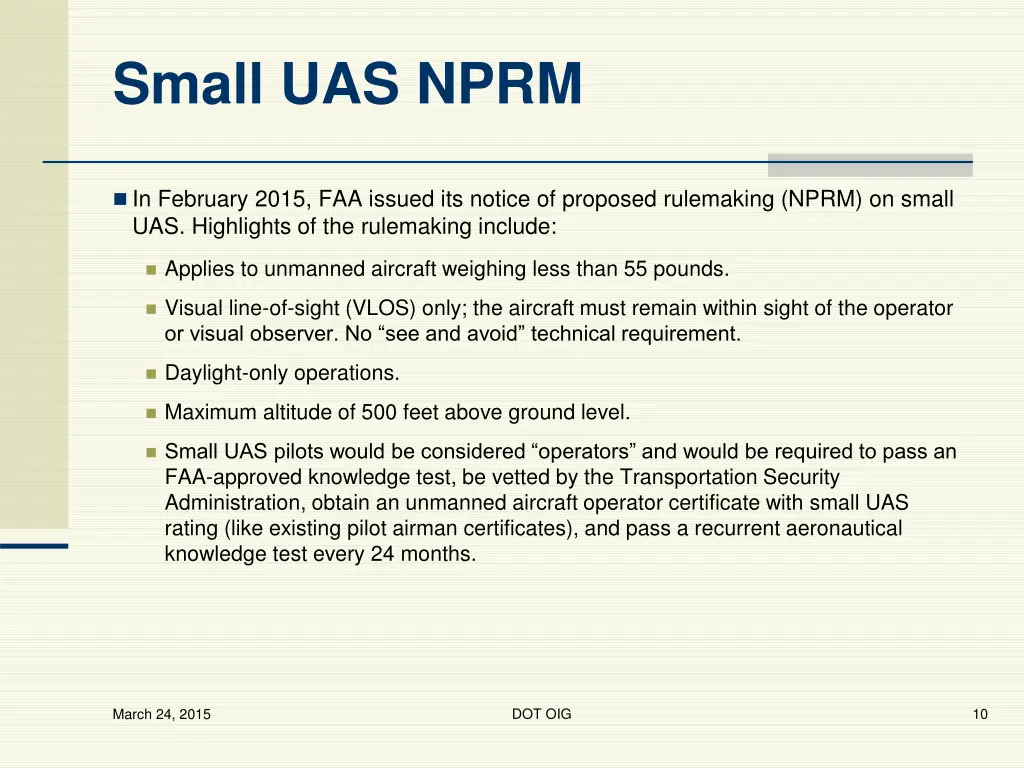 small uas nprm