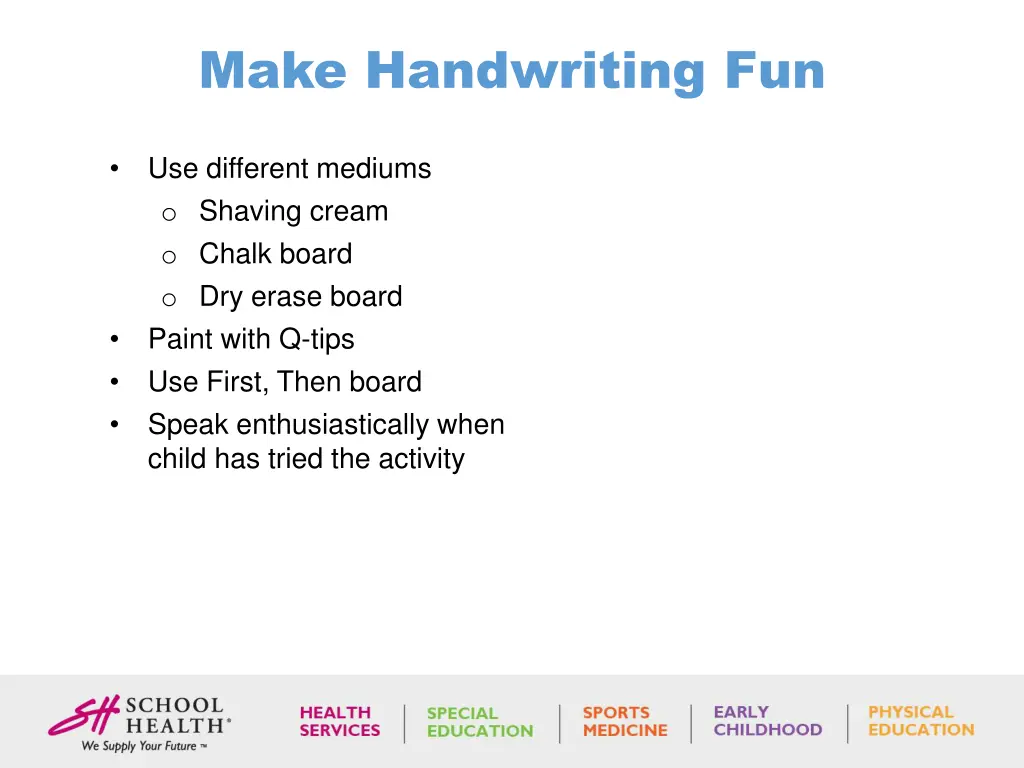 make handwriting fun
