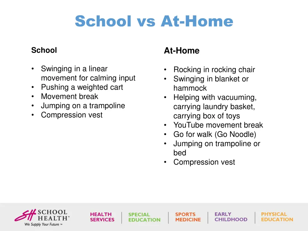 school vs at home