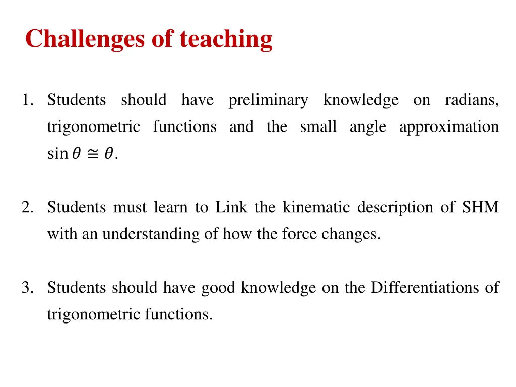 challenges of teaching