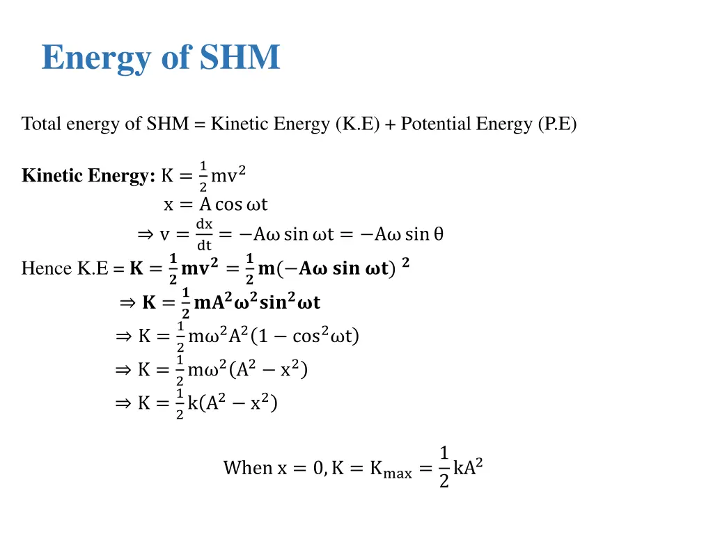 energy of shm