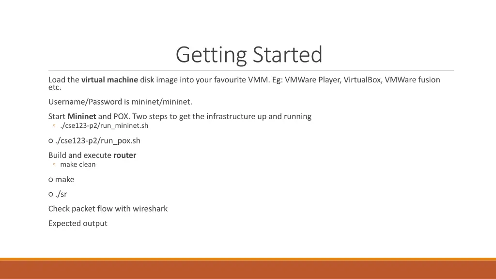 getting started