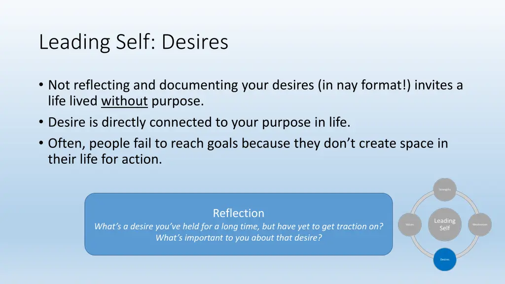 leading self desires