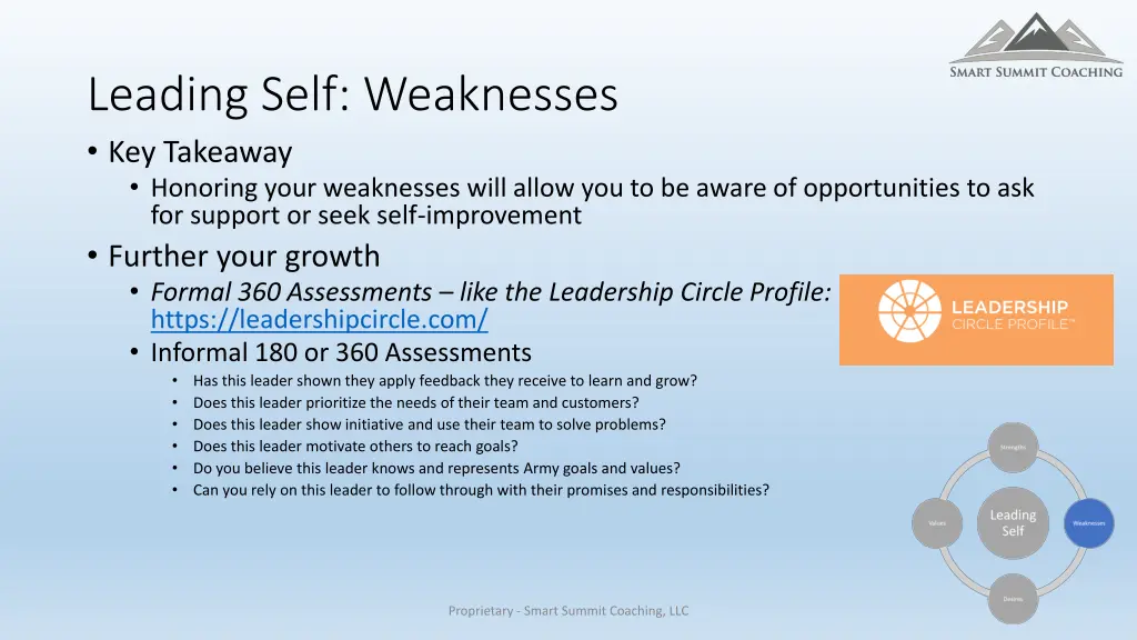 leading self weaknesses 1
