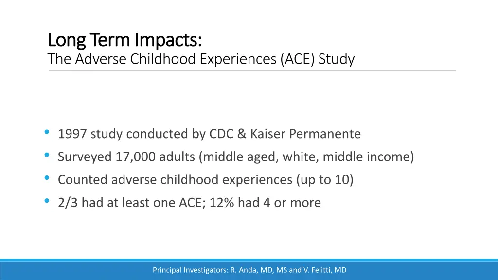 long term impacts long term impacts the adverse