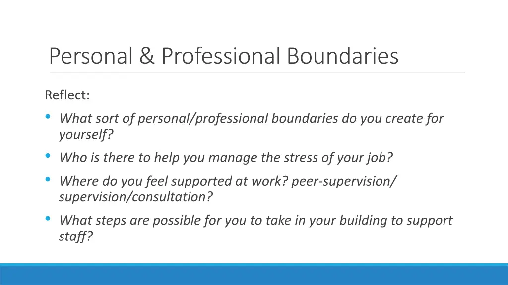 personal professional boundaries