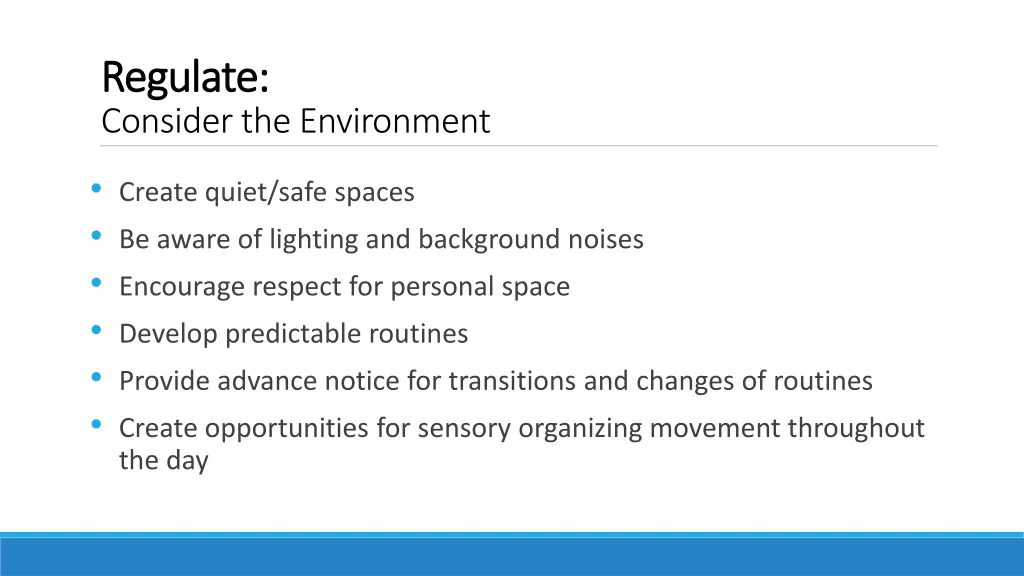 regulate regulate consider the environment