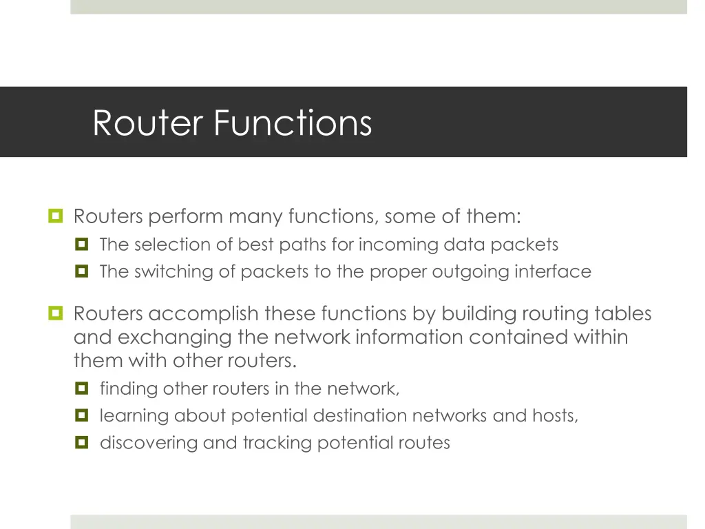 router functions
