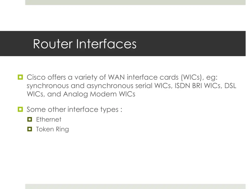 router interfaces 1
