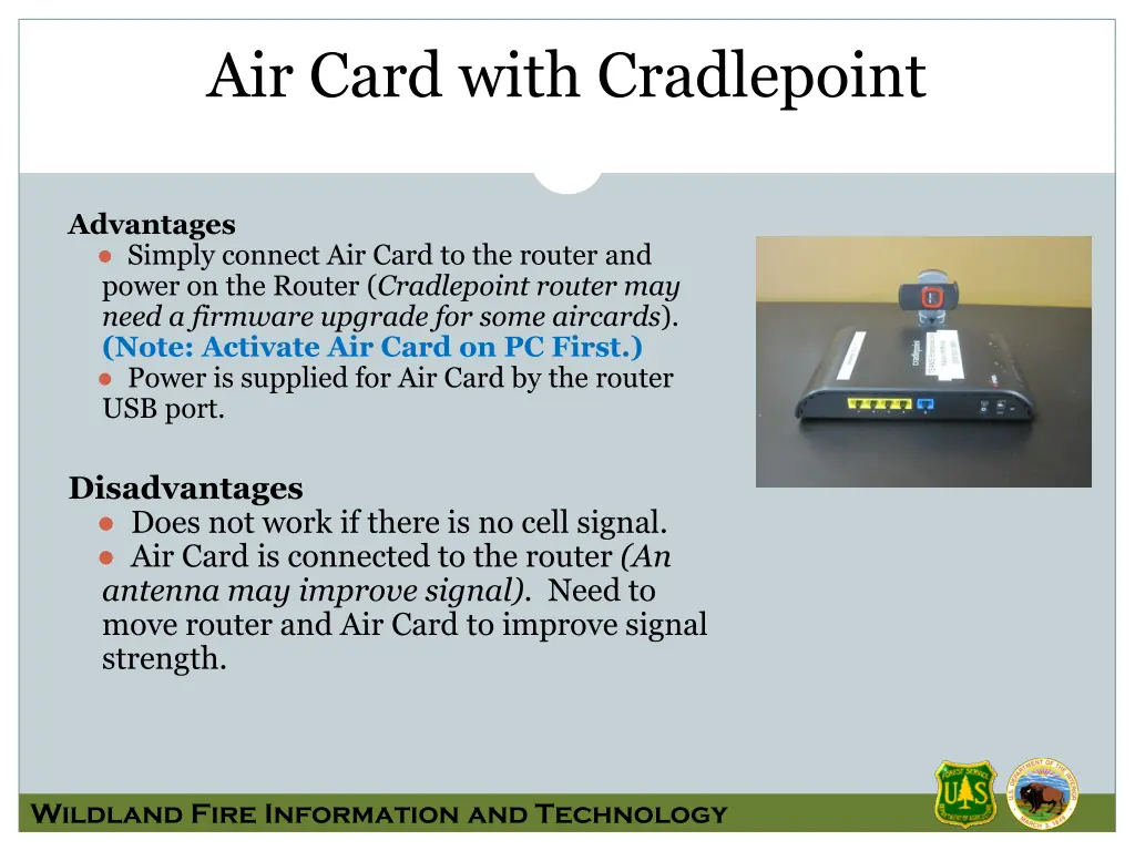 air card with cradlepoint