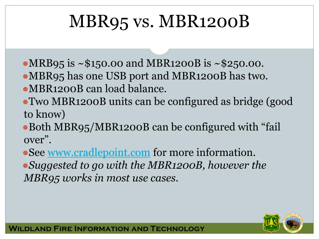 mbr95 vs mbr1200b