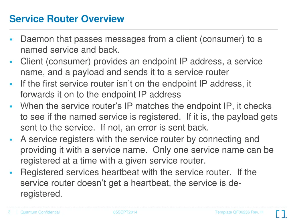 service router overview