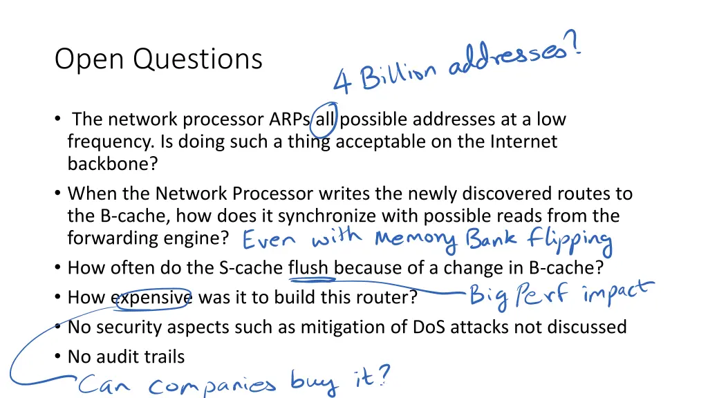 open questions 1