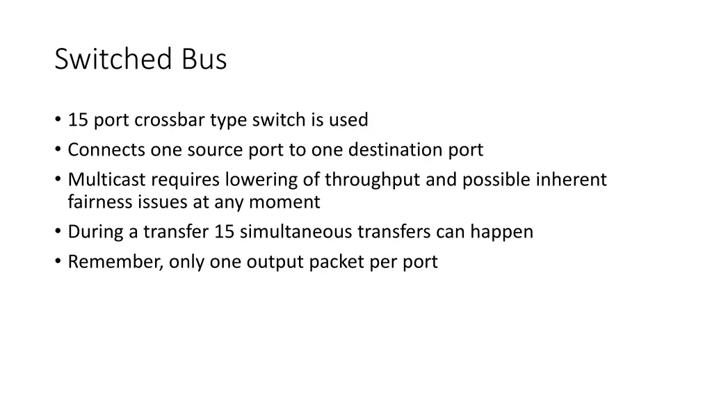 switched bus