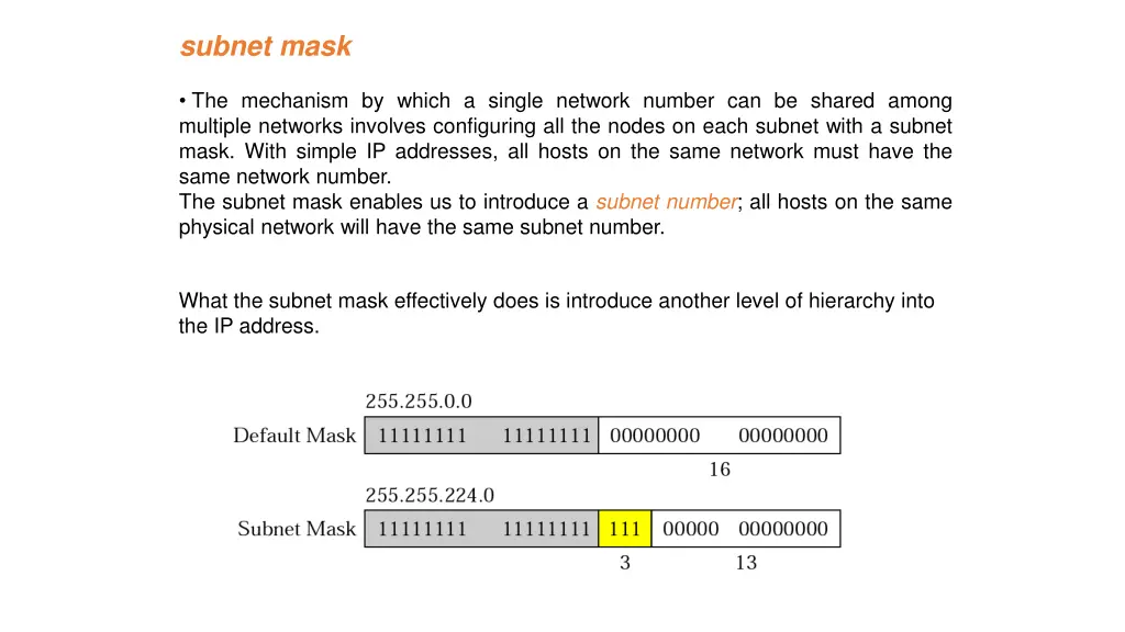 subnet mask