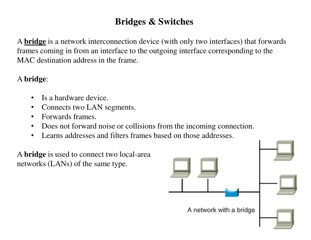 bridges switches