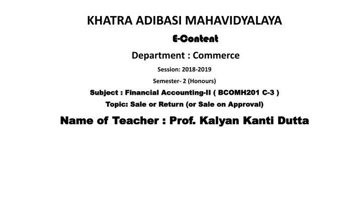 khatra adibasi mahavidyalaya e e content content