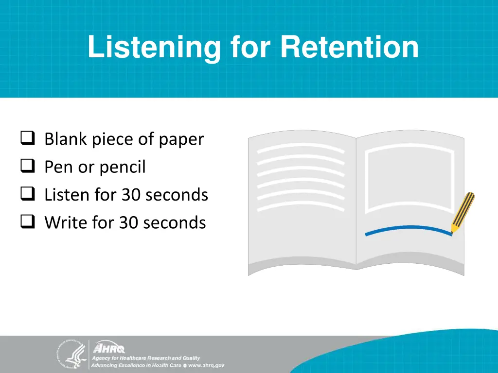 listening for retention