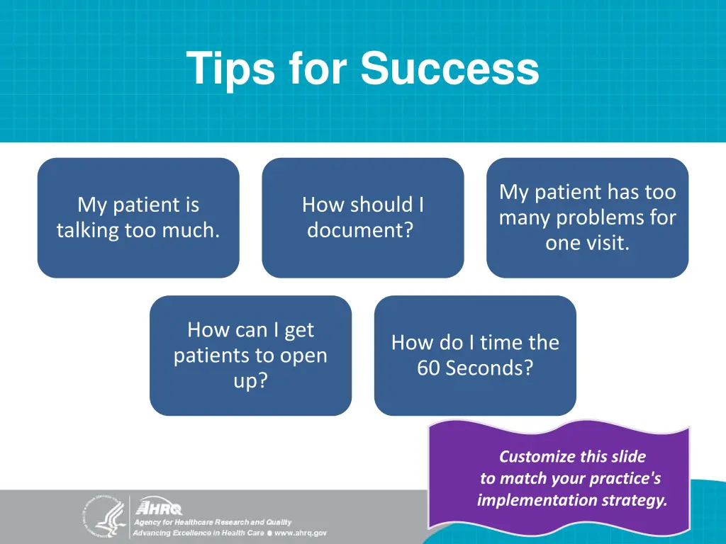 tips for success
