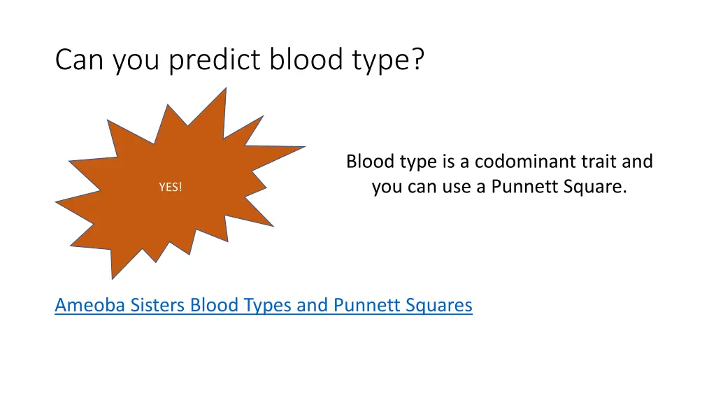 can you predict blood type