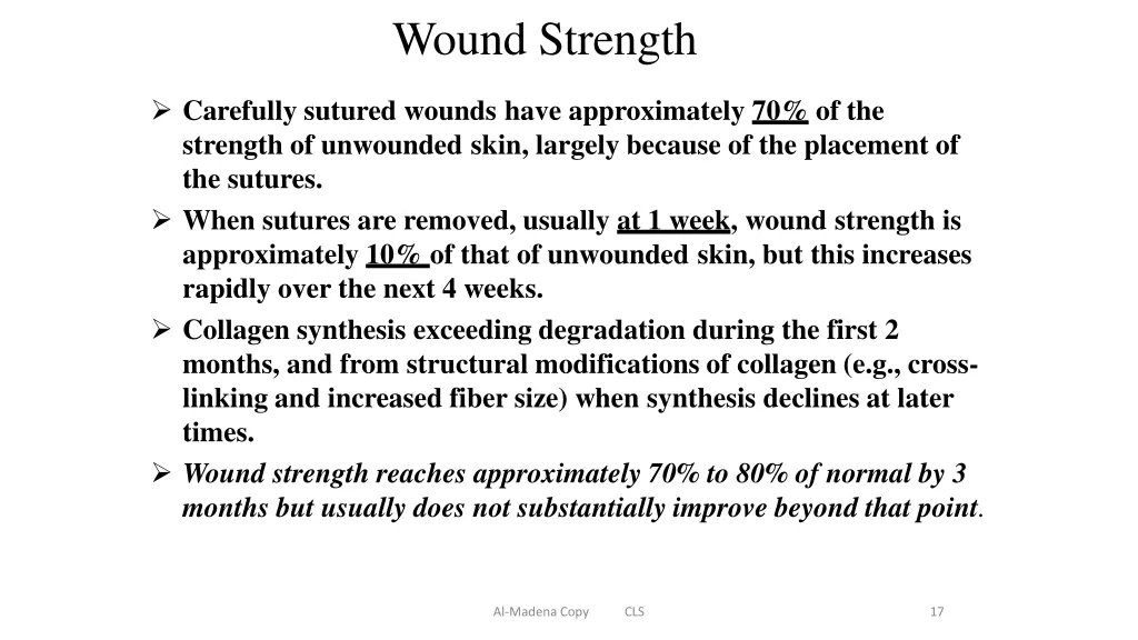 wound strength
