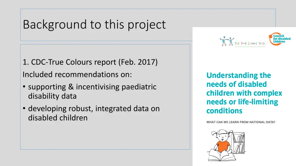 background to this project