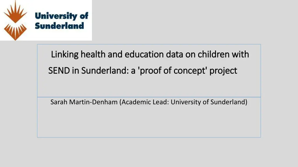 linking health and education data on children 1