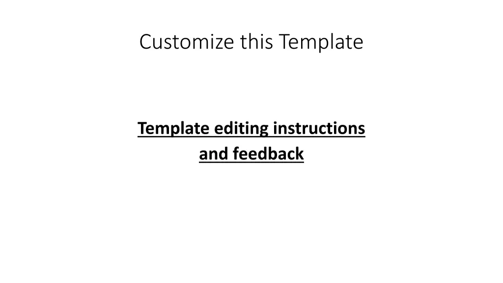 customize this template