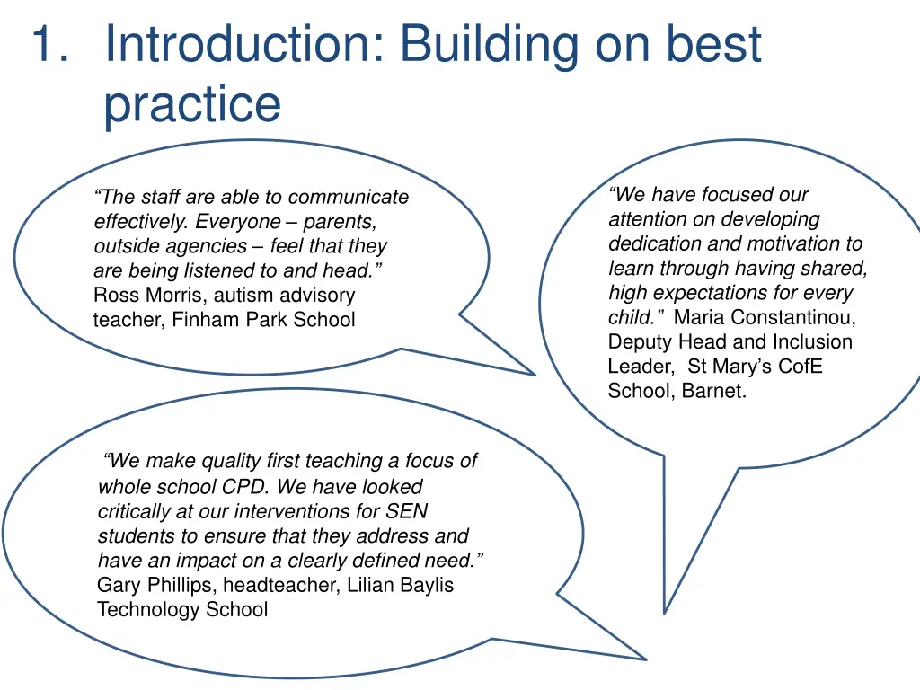 1 introduction building on best practice