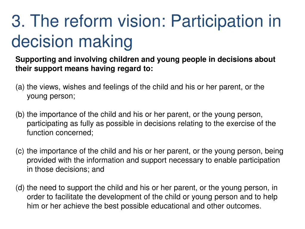 3 the reform vision participation in decision