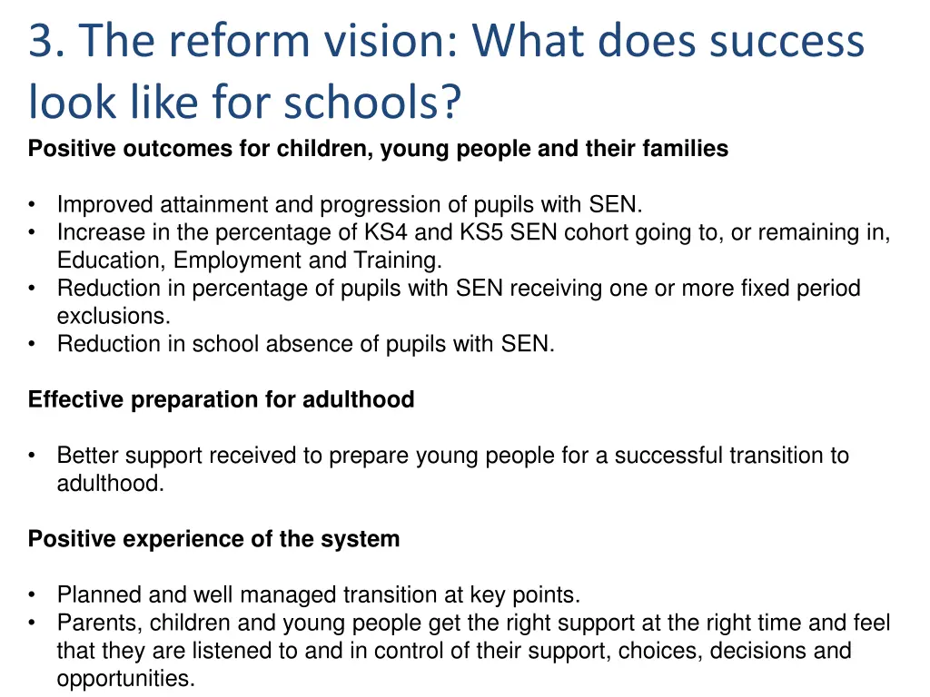 3 the reform vision what does success look like