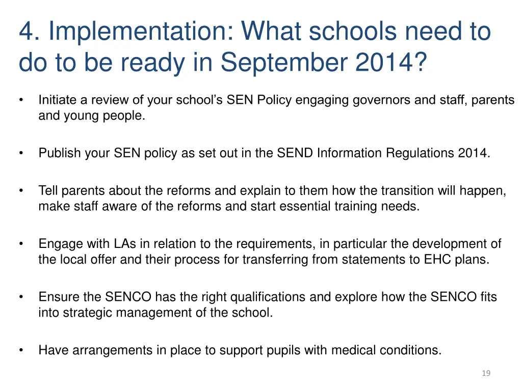 4 implementation what schools need