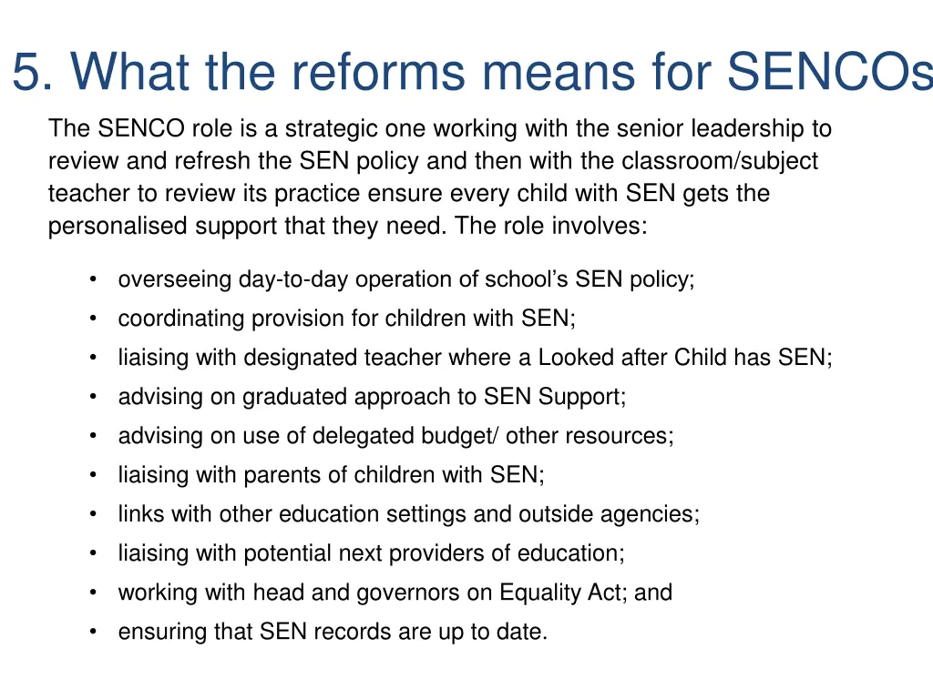 5 what the reforms means for sencos the senco