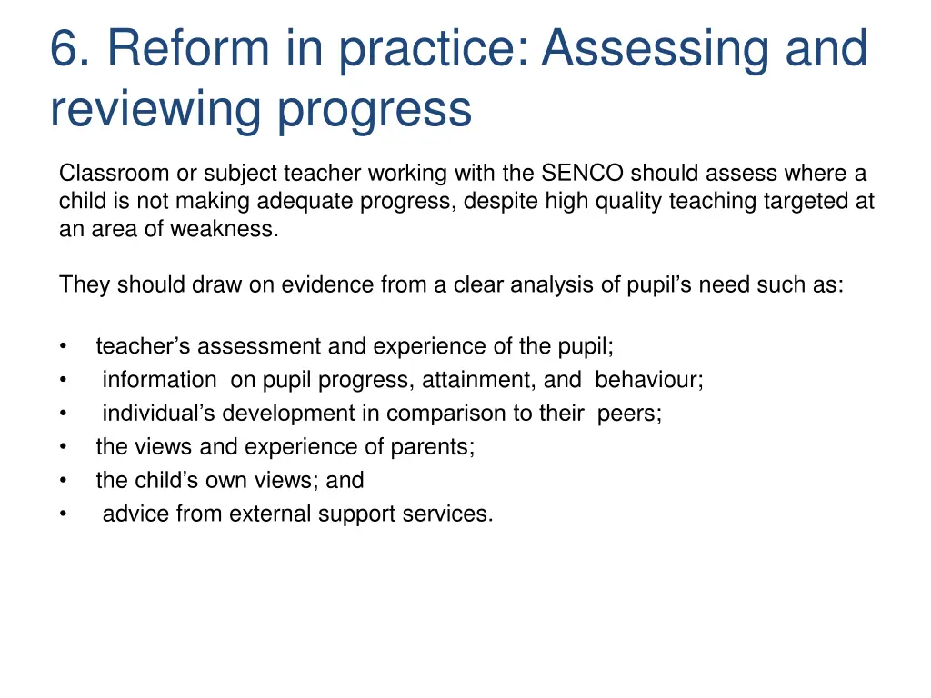 6 reform in practice assessing and reviewing