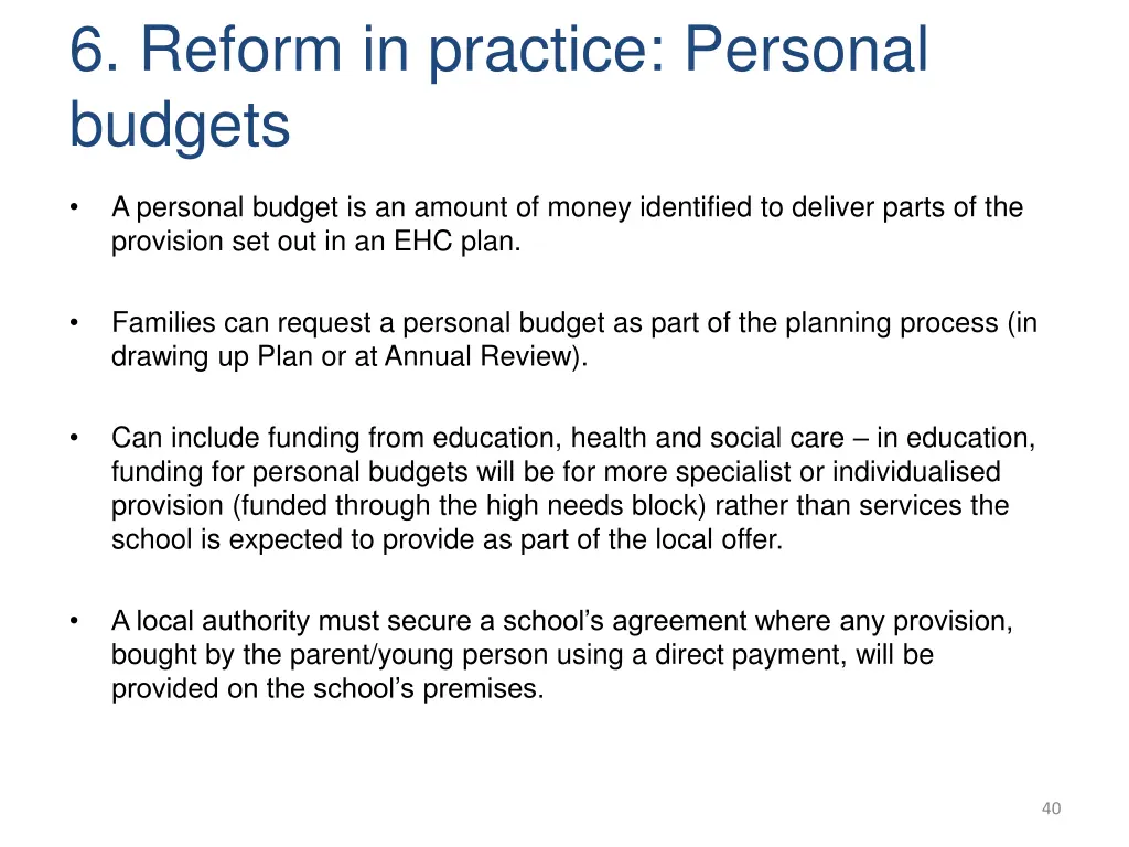 6 reform in practice personal budgets