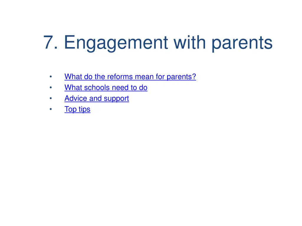 7 engagement with parents