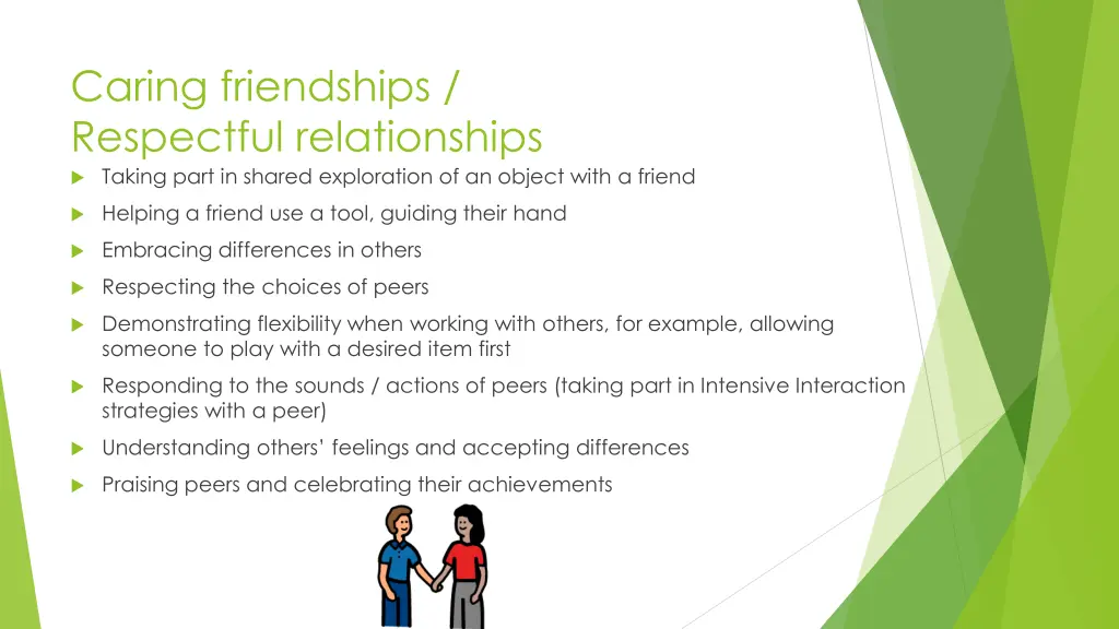 caring friendships respectful relationships